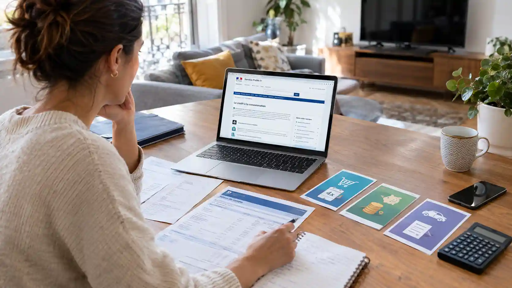 Particulier consultant les informations officielles sur la réforme du crédit à la consommation du 20 novembre 2026 sur Service-Public.fr.